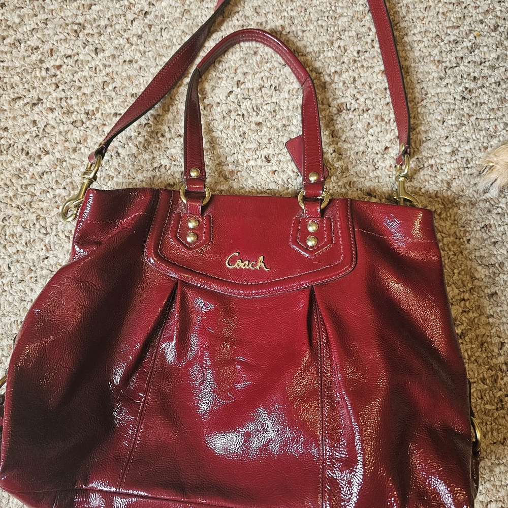 Coach Bag - Red Leather